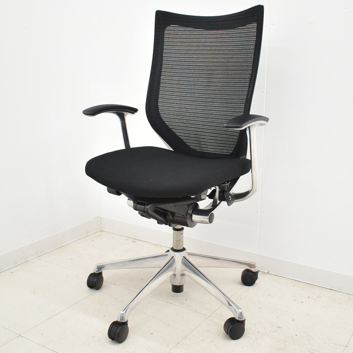 【中古】オカムラ バロン ハイバック 固定肘 ポリッシュ脚 2024033003【中古オフィス家具】【商品画像2】