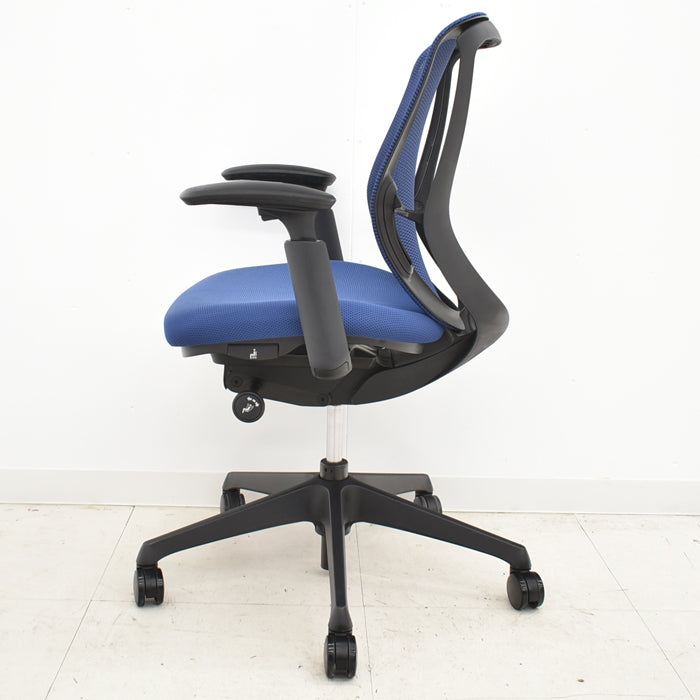 【中古】オカムラ シルフィー ローバック 可動肘 バックカーブアジャスト 前傾機能 2019年製 2024040104【中古オフィス家具】