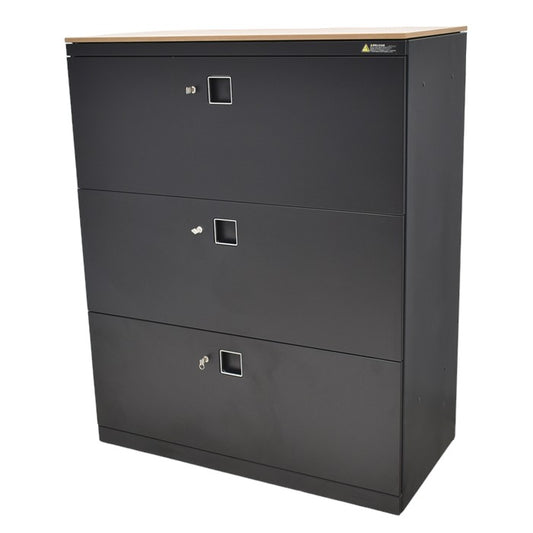 【中古】オカムラ レクトライン 3段ラテラル 天板付 W900 2024040203【中古オフィス家具】