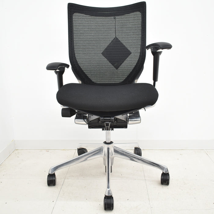 【中古】オカムラ バロン ローバック 可動肘(新型肘パット)ポリッシュ 2024041101【中古オフィス家具】
