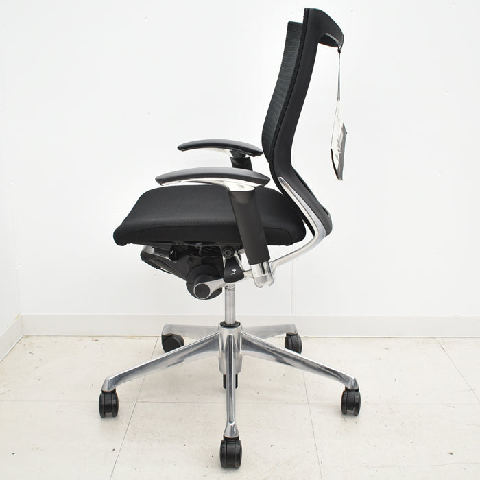 【中古】オカムラ バロン ローバック 可動肘(新型肘パット)ポリッシュ 2024041101【中古オフィス家具】