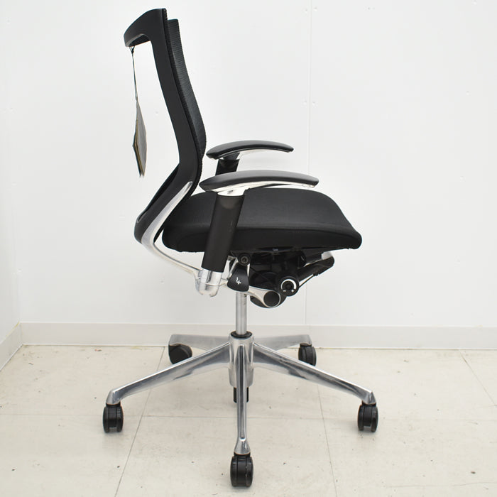 【中古】オカムラ バロン ローバック 可動肘(新型肘パット)ポリッシュ 2024041101【中古オフィス家具】