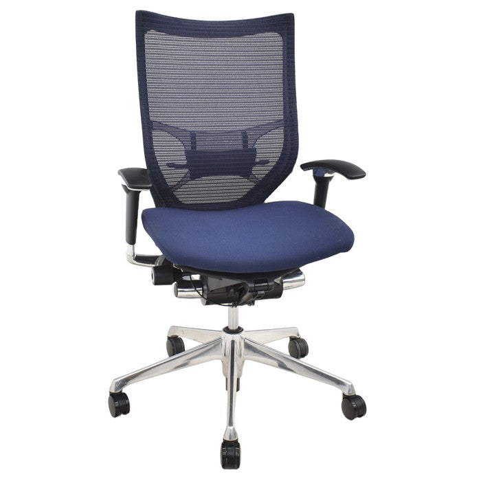 【中古】オカムラ バロン ハイバック 可動肘(新型肘パット)ポリッシュ脚 ランバーサポート 2024042205 【中古オフィス家具】【商品画像1】