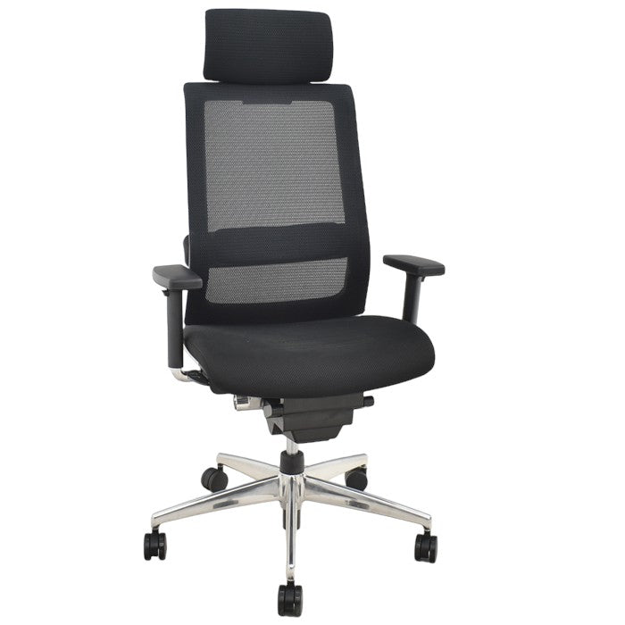 【中古】コクヨ エアフォート ヘッドレスト 可動肘(新型肘パット)エアランバーサポート ポリッシュ 2024042402【中古オフィス家具】【商品画像1】
