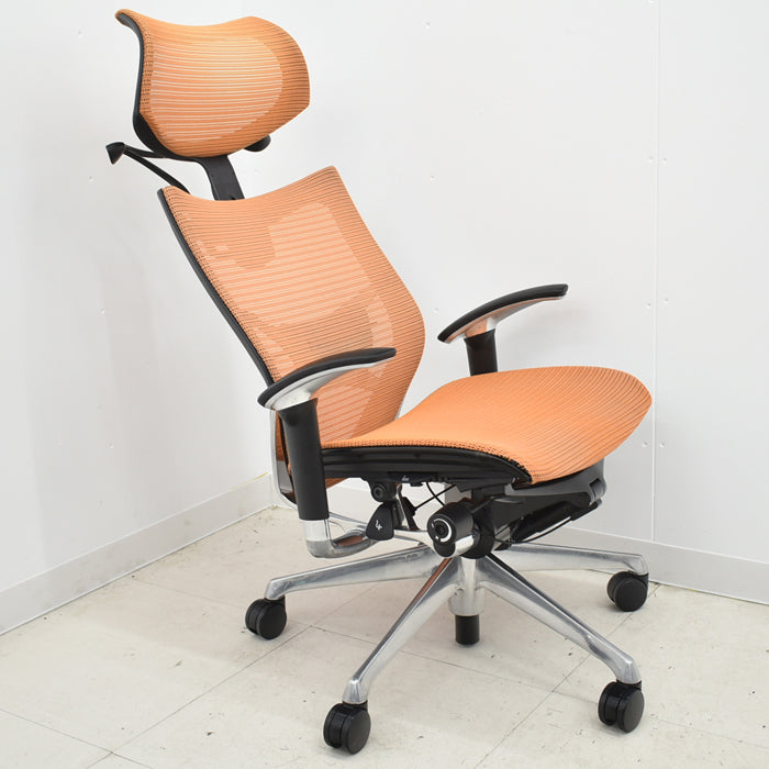 【中古】オカムラ バロン エクストラハイバック 可動ヘッドレスト 可動肘(新型肘パット)ポリッシュ ハンガー ランバーサポート  2024042504【中古オフィス家具】【商品画像18】