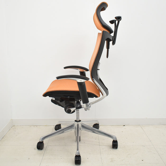 【中古】オカムラ バロン エクストラハイバック 可動ヘッドレスト 可動肘(新型肘パット)ポリッシュ ハンガー ランバーサポート  2024042504【中古オフィス家具】【商品画像13】