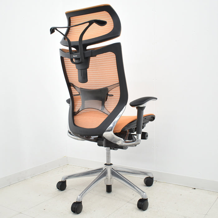 【中古】オカムラ バロン エクストラハイバック 可動ヘッドレスト 可動肘(新型肘パット)ポリッシュ ハンガー ランバーサポート  2024042504【中古オフィス家具】【商品画像17】