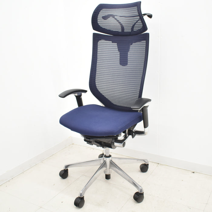【中古】オカムラ バロン エクストラハイバック 可動ヘッドレスト 可動肘(新型肘パット)ポリッシュ ハンガー 2024042601【中古オフィス家具】【商品画像2】