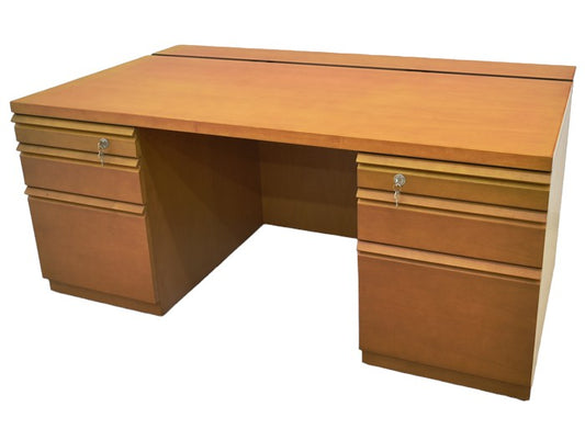 【中古】天童木工 高級役員両袖デスク W1600 2024050904【中古オフィス家具】【商品画像1】