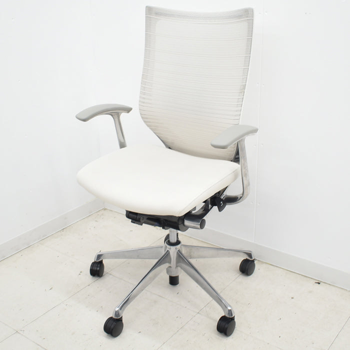【中古】オカムラ バロン ハイバック 固定肘 グラデーションメッシュ ポリッシュ 2024051301【中古オフィス家具】【商品画像2】
