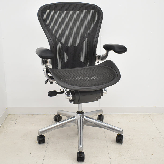 【中古】ハーマンミラー アーロンチェア Bサイズ フル装備 ポスチャーフィット ポリッシュ 2024052301【中古オフィス家具】【商品画像2】