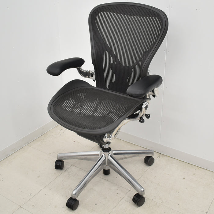 【中古】ハーマンミラー アーロンチェア Bサイズ フル装備 ポスチャーフィット ポリッシュ 2024052301【中古オフィス家具】【商品画像3】