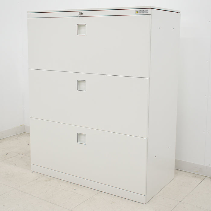 【中古】オカムラ レクトライン ユニット書庫 3段ラテラル 天板付 W900 2024052802【中古オフィス家具】【商品画像2】