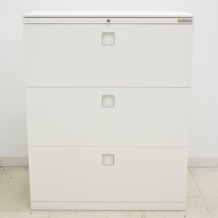 【中古】オカムラ レクトライン ユニット書庫 3段ラテラル 天板付 W900 2024052802【中古オフィス家具】【商品画像3】