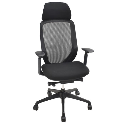 【中古】オカムラ シルフィー ヘッドレスト 可動肘 バックカーブアジャスト 前傾機能付 2024053001【中古オフィス家具】【商品画像1】