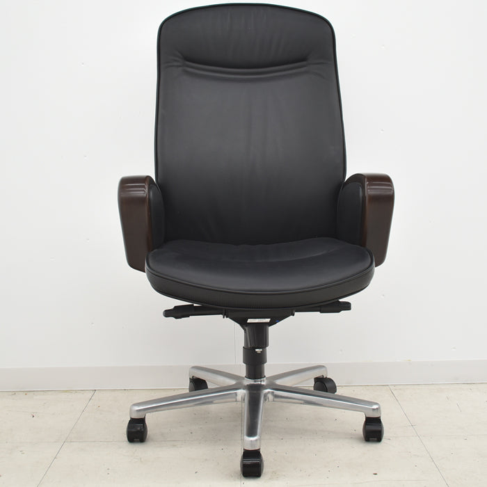 【中古】オカムラ KCシリーズ エグゼクティブチェア ハイバック 固定肘 革張り 2024053002【中古オフィス家具】【商品画像7】