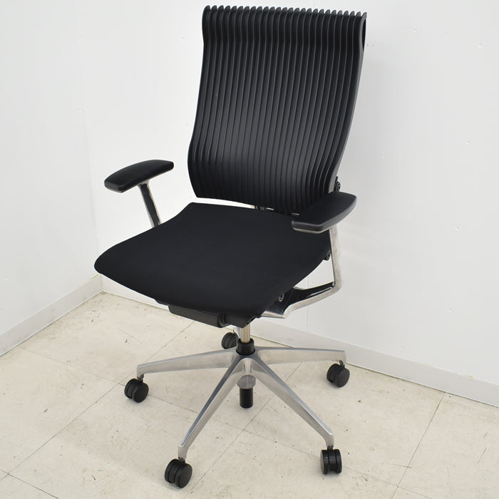 【中古】イトーキ スピーナ 固定肘 エラストマーバック ポリッシュ アクティブランバーサポート 2024060702【中古オフィス家具】