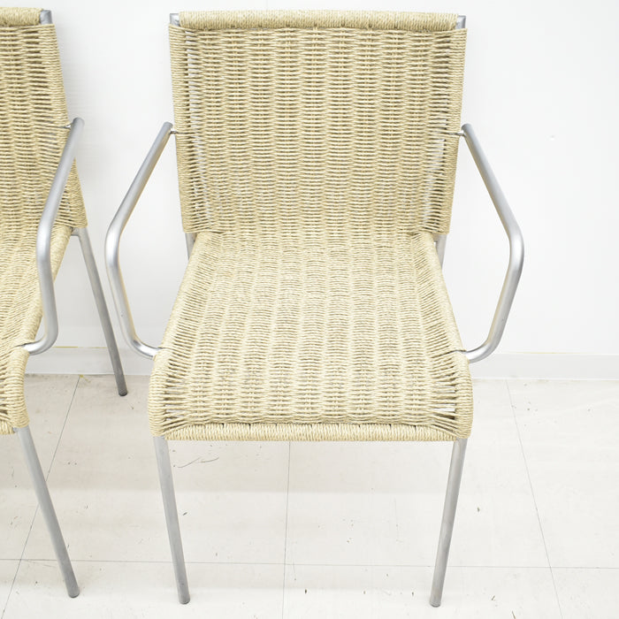 【中古】Accademia Agra ペーパーコード スタッキングチェア 5脚セット 2024060703【中古オフィス家具】