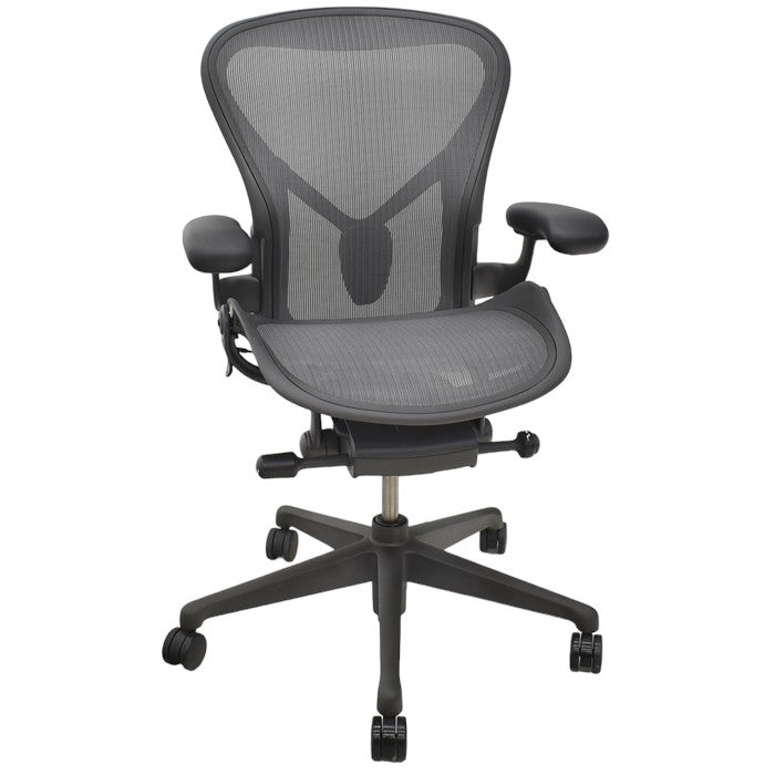 【中古】ハーマンミラー アーロンチェア リマスタードライト Bサイズ 固定ポスチャーフィット 2024060807【中古オフィス家具】