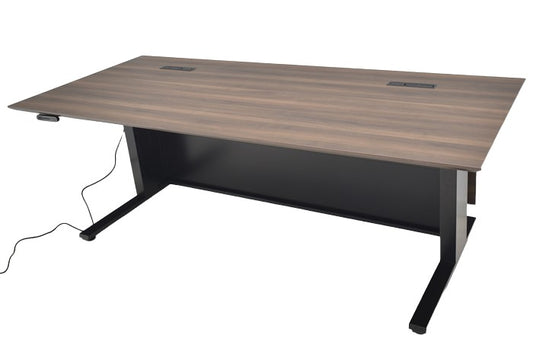 【中古】オカムラ スイフト電動昇降デスク マネージャーデスク アンダー幕板付 W2100 2024061801【中古オフィス家具】