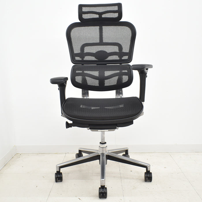 【中古】エルゴヒューマン ベーシック 可動肘 ヘッドレスト ポリッシュ 2024062001【中古オフィス家具】