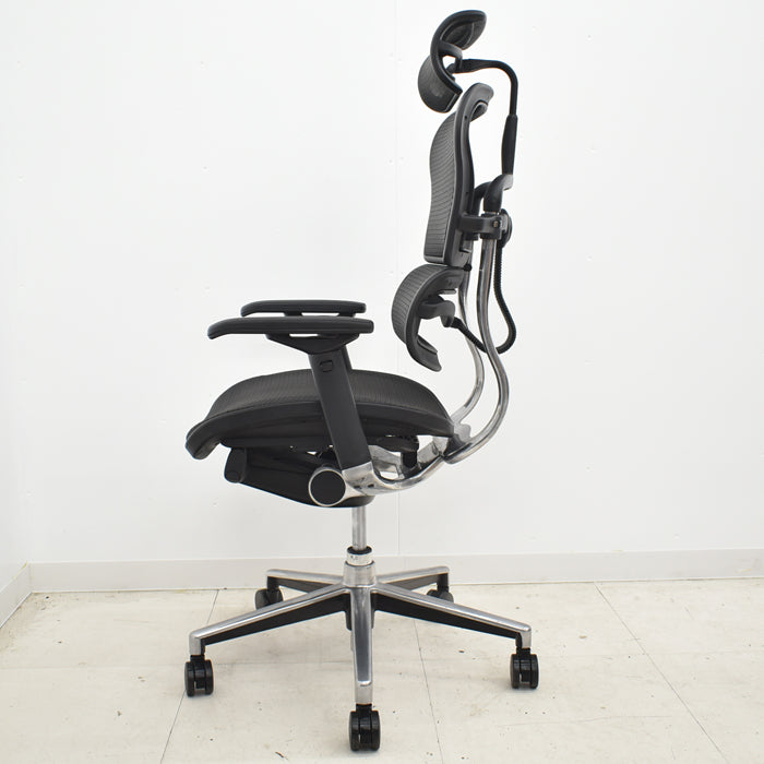 【中古】エルゴヒューマン ベーシック 可動肘 ヘッドレスト ポリッシュ 2024062001【中古オフィス家具】