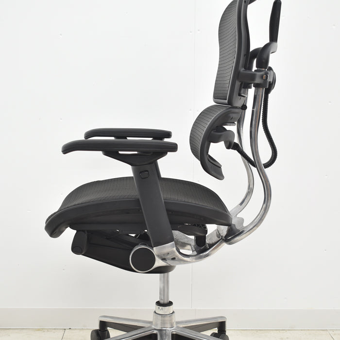 【中古】エルゴヒューマン ベーシック 可動肘 ヘッドレスト ポリッシュ 2024062001【中古オフィス家具】