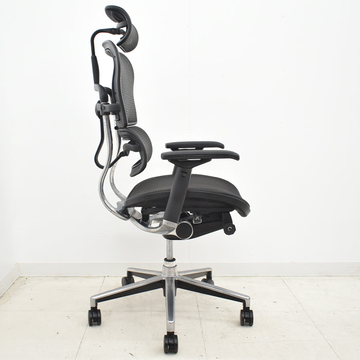 【中古】エルゴヒューマン ベーシック 可動肘 ヘッドレスト ポリッシュ 2024062001【中古オフィス家具】