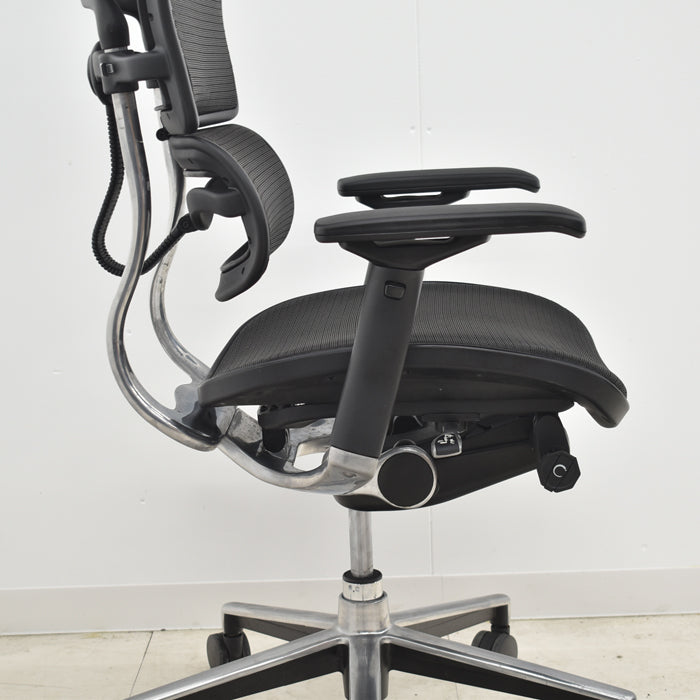 【中古】エルゴヒューマン ベーシック 可動肘 ヘッドレスト ポリッシュ 2024062001【中古オフィス家具】