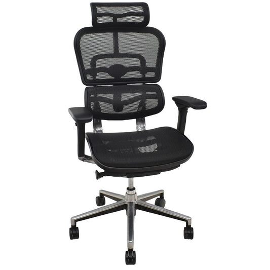 【中古】エルゴヒューマン ベーシック 可動肘 ヘッドレスト ポリッシュ 2024062001【中古オフィス家具】