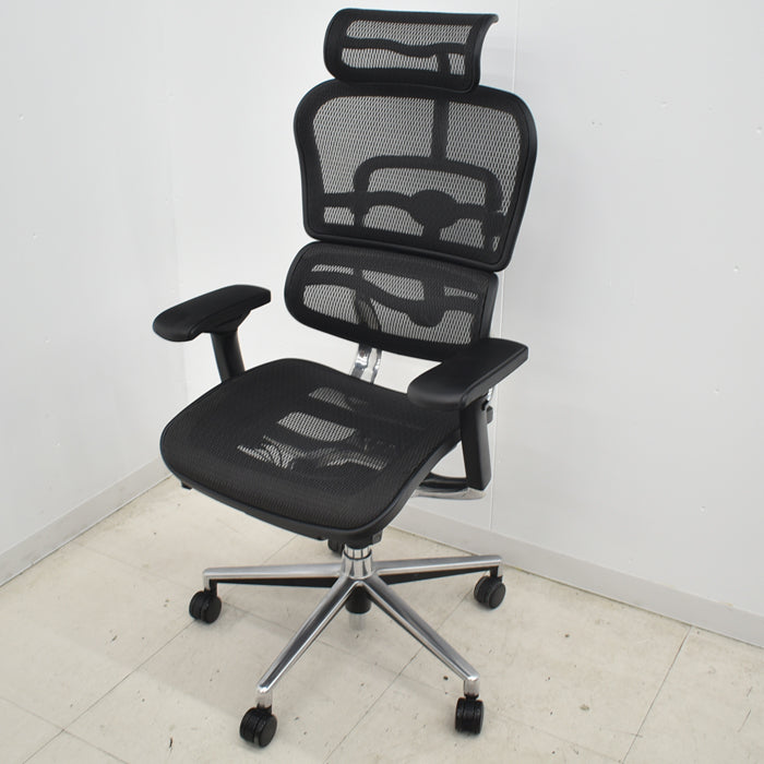 【中古】エルゴヒューマン ベーシック 可動肘 ヘッドレスト ポリッシュ 2024062002【中古オフィス家具】