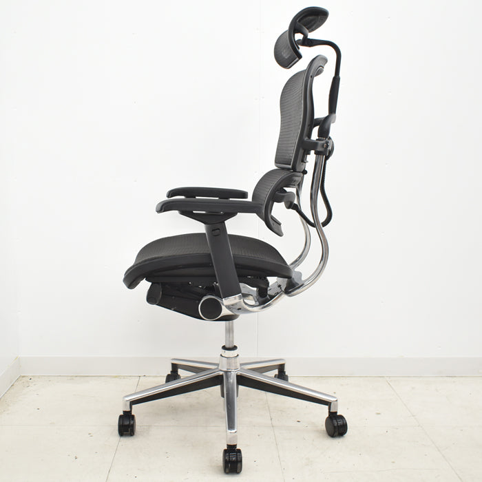 【中古】エルゴヒューマン ベーシック 可動肘 ヘッドレスト ポリッシュ 2024062002【中古オフィス家具】
