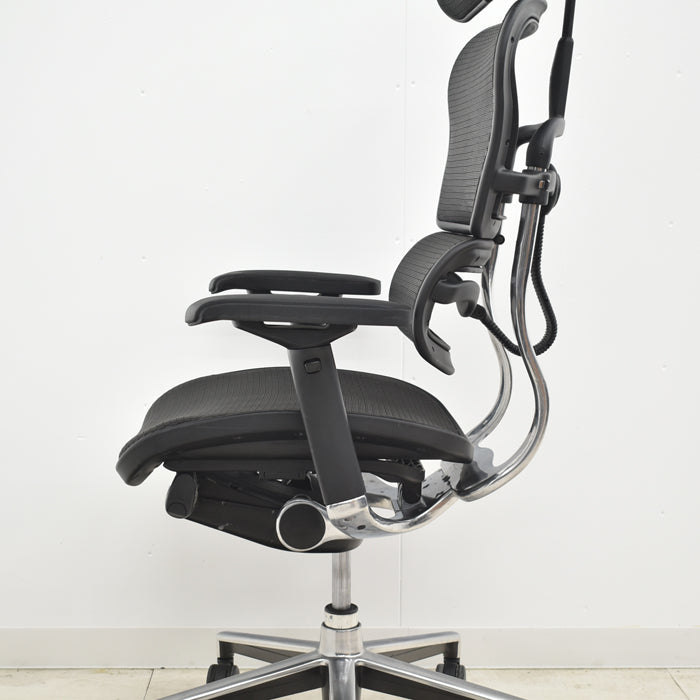 【中古】エルゴヒューマン ベーシック 可動肘 ヘッドレスト ポリッシュ 2024062002【中古オフィス家具】