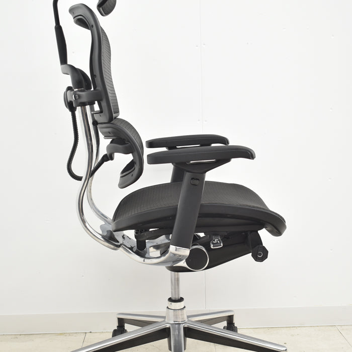 【中古】エルゴヒューマン ベーシック 可動肘 ヘッドレスト ポリッシュ 2024062002【中古オフィス家具】