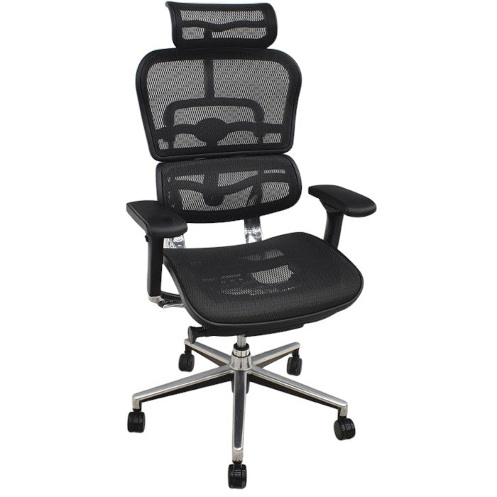 【中古】エルゴヒューマン ベーシック 可動肘 ヘッドレスト ポリッシュ 2024062002【中古オフィス家具】