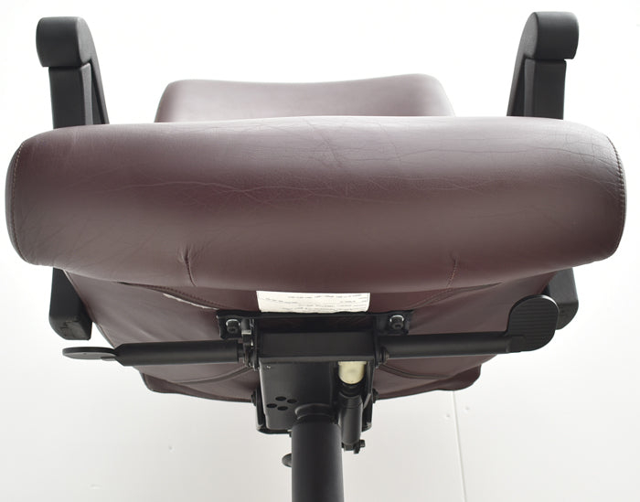 【中古】キールハワー ダンフォース ミドルバック 固定肘 総革張り 2024062003【中古オフィス家具】