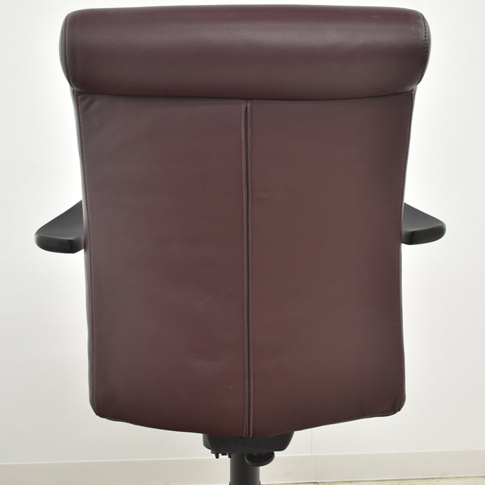 【中古】キールハワー ダンフォース ミドルバック 固定肘 総革張り 2024062004【中古オフィス家具】