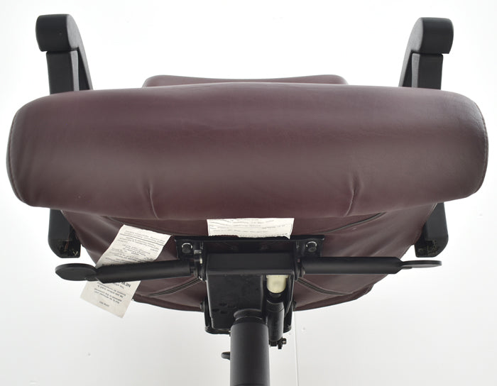 【中古】キールハワー ダンフォース ミドルバック 固定肘 総革張り 2024062005【中古オフィス家具】