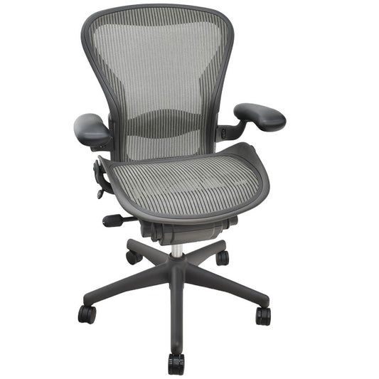 【中古】ハーマンミラー  アーロンチェア Bサイズ フル装備 ランバーサポート 2024061702【中古オフィス家具】