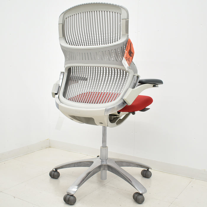 【中古】KNOLL ジェネレーション ハイパフォーマンス肘 アルミミラー脚 2024070804【中古オフィス家具】