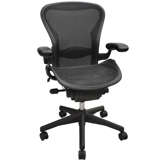 【中古】ハーマンミラー アーロンチェア Bサイズ フル装備 ランバーサポート 2024071009【中古オフィス家具】