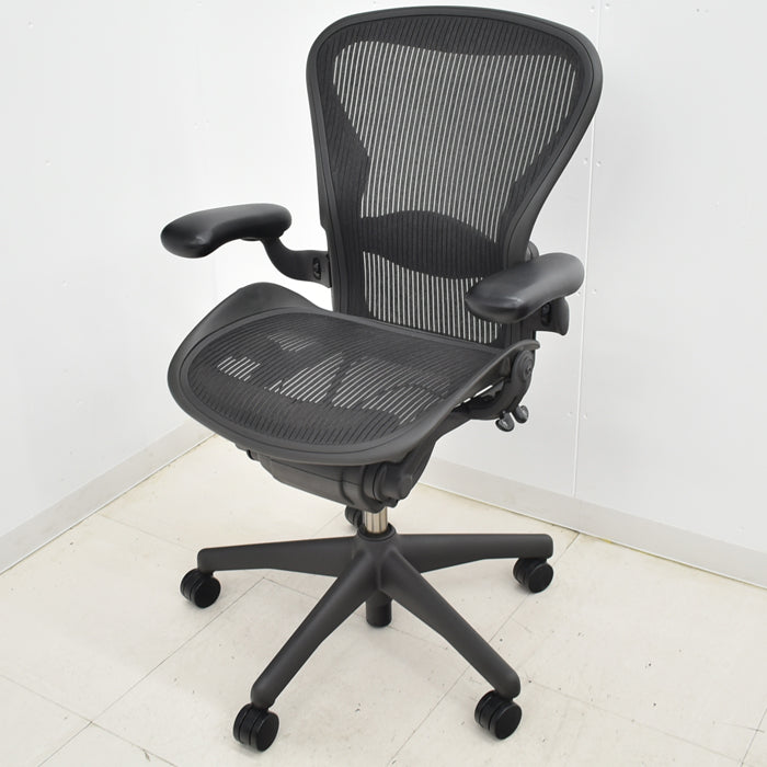 【中古】ハーマンミラー アーロンチェア Bサイズ フル装備 ランバーサポート 2024071101【中古オフィス家具】