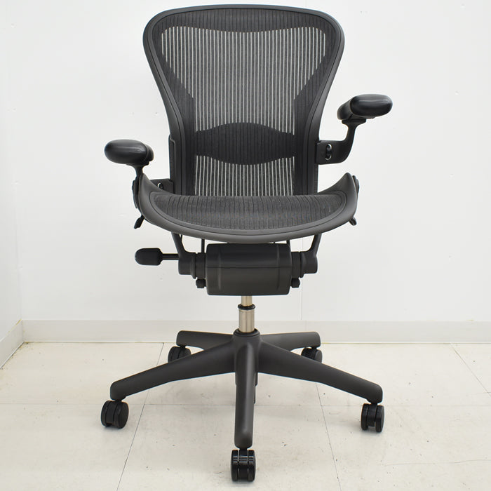 【中古】ハーマンミラー アーロンチェア Bサイズ フル装備 ランバーサポート 2024071101【中古オフィス家具】