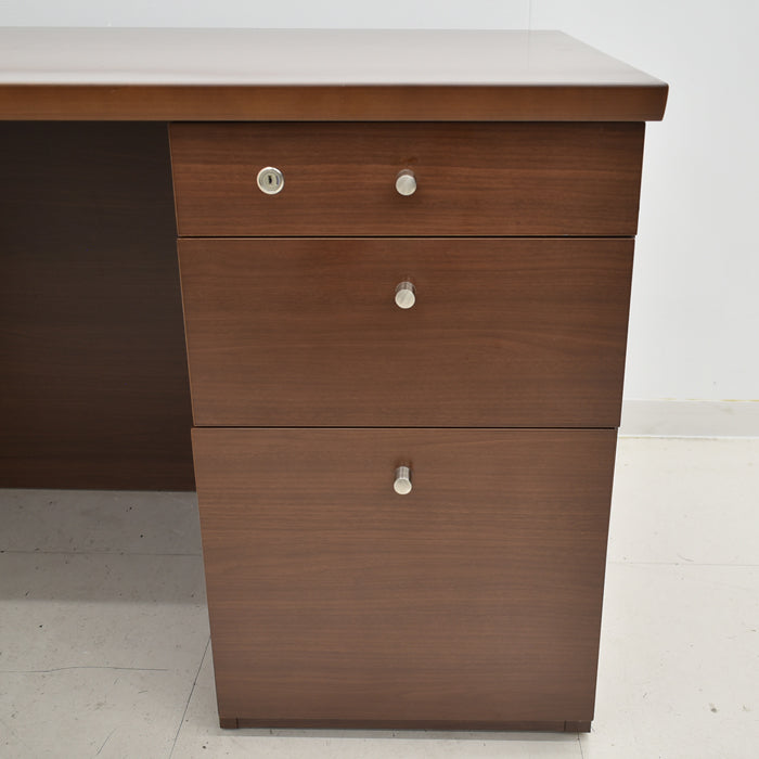 【中古】オカムラ EX-38シリーズ 役員両袖机 W1600 2024071803【中古オフィス家具】