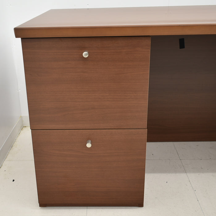 【中古】オカムラ EX-38シリーズ 役員両袖机 W1600 2024071803【中古オフィス家具】