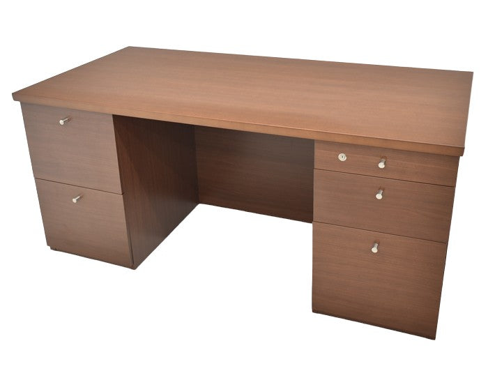 【中古】オカムラ EX-38シリーズ 役員両袖机 W1600 2024071803【中古オフィス家具】