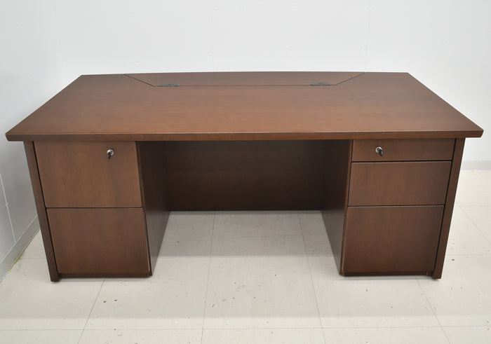 【中古】オカムラ ネーベクスプロ 役員用両袖デスク W1800 2024071902【中古オフィス家具】