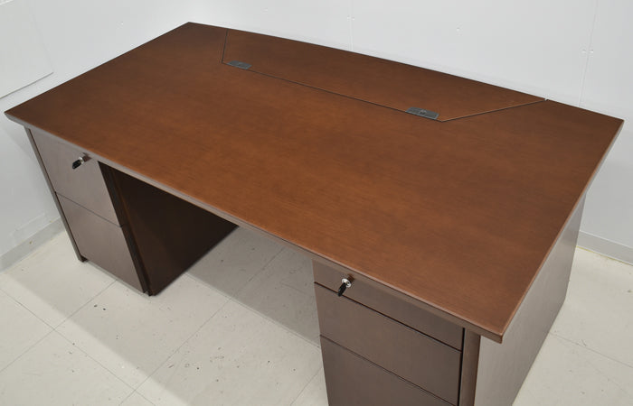 【中古】オカムラ ネーベクスプロ 役員用両袖デスク W1800 2024071902【中古オフィス家具】