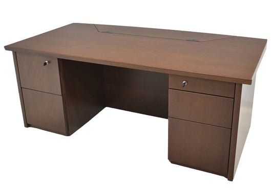 【中古】オカムラ ネーベクスプロ 役員用両袖デスク W1800 2024071902【中古オフィス家具】