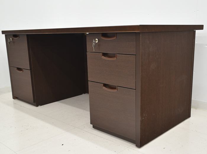 【中古】イトーキ 両袖デスク W1600 2024072003【中古オフィス家具】